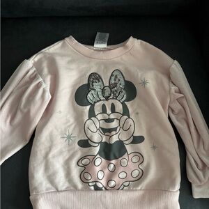 Disney Pink Minnie Mouse Sweatshirt Casual Pullover